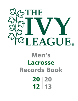 20 12 Men's Lacrosse Records Book 20 13