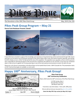 Pikes Peak Group Program – May 21 Happy