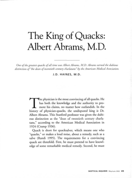 Albert Abrams, MD