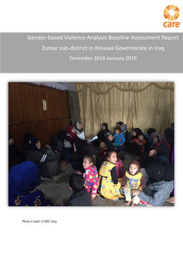 Gender-Based Violence Analysis Baseline Assessment Report Zumar Sub-District in Ninawa Governorate in Iraq December 2018-January 2019