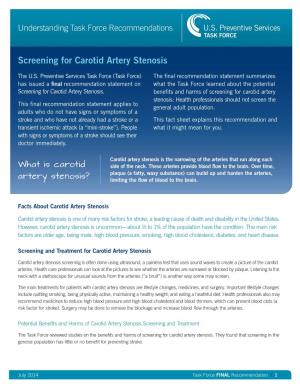 Screening for Carotid Artery Stenosis