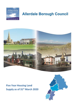 Five Year Housing Land Supply As of 31St March 2020
