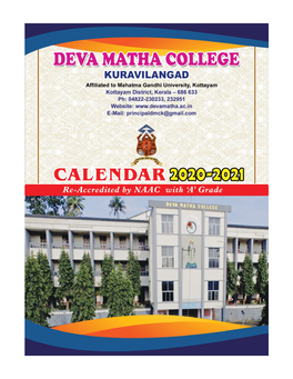 College Calendar for Website 2020-21