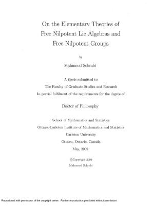 On the Elementary Theories of Free Nilpotent Lie Algebras and Free Nilpotent Groups
