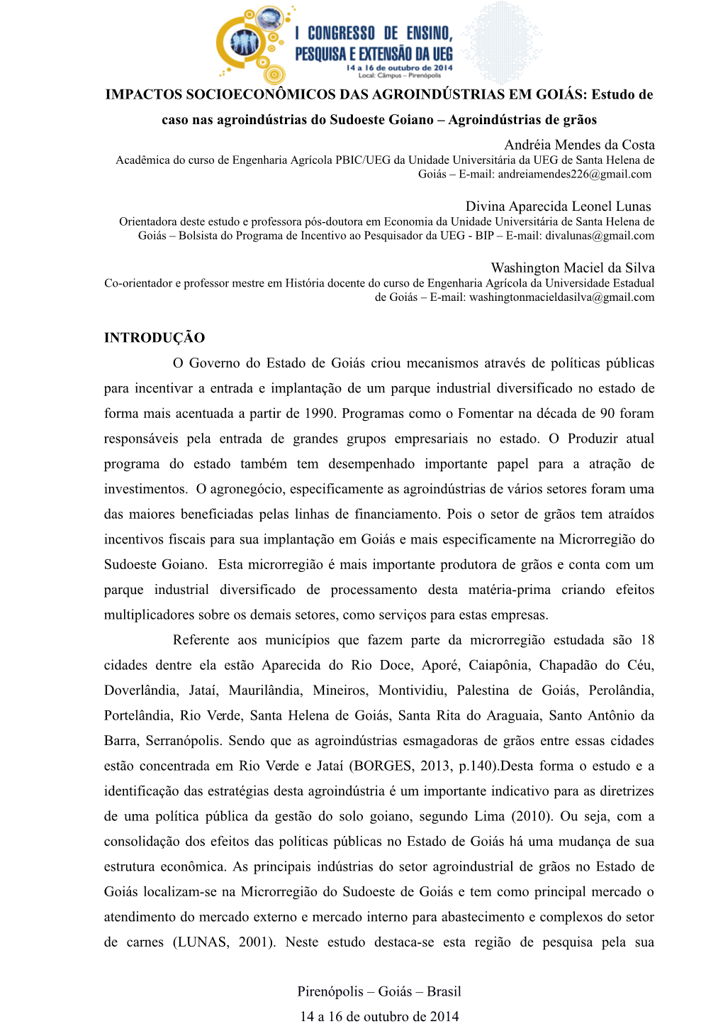 Estudo De Caso Nas Agroindústrias Do Sudoeste Goiano