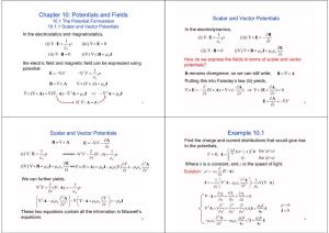 Chapter 10: Potentials and Fields Example 10.1