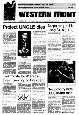 Project UNCLE Dies Bargaining Bill Is