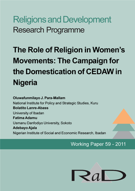 Religions and Development Research Programme