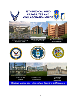 59Th Medical Wing Capabilites and Collaboration Guide