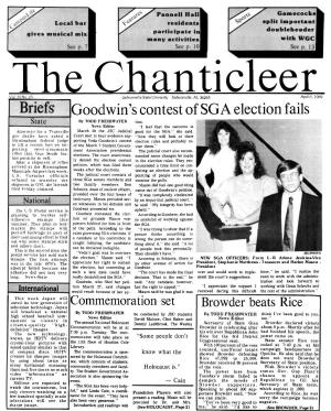 Goodwin's Contest of SGA Election Fails by TODD FRESHWATER Tion