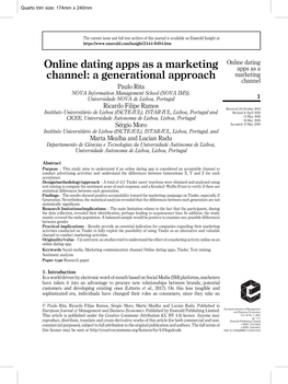 Online Dating Apps As a Marketing Channel
