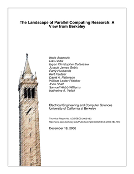 The Landscape of Parallel Computing Research: a View from Berkeley