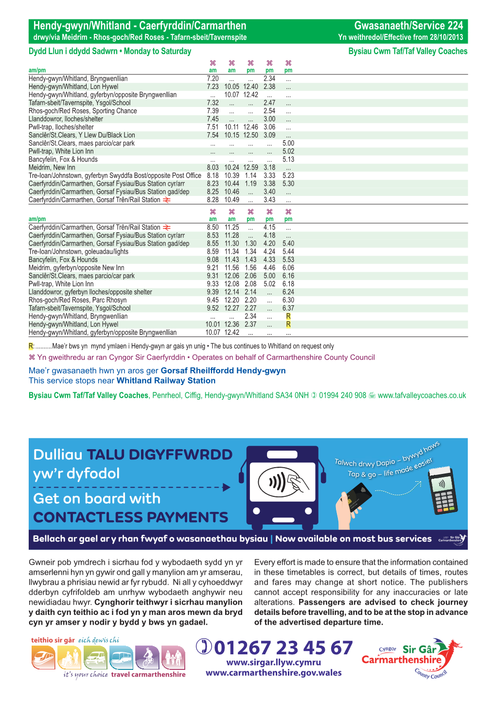 Dulliau TALU DIGYFFWRDD Yw'r Dyfodol Get on Board with CONTACTLESS PAYMENTS