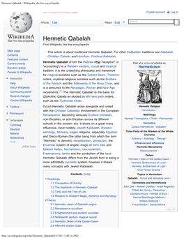 Hermetic Qabalah - Wikipedia, the Free Encyclopedia
