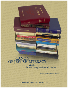 Canon Jewish Literacy