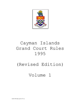 The Grand Court Law (1995 Revision)