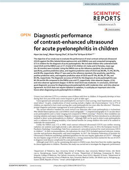 Diagnostic Performance of Contrast-Enhanced Ultrasound For