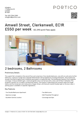 Amwell Street, Clerkenwell, EC1R