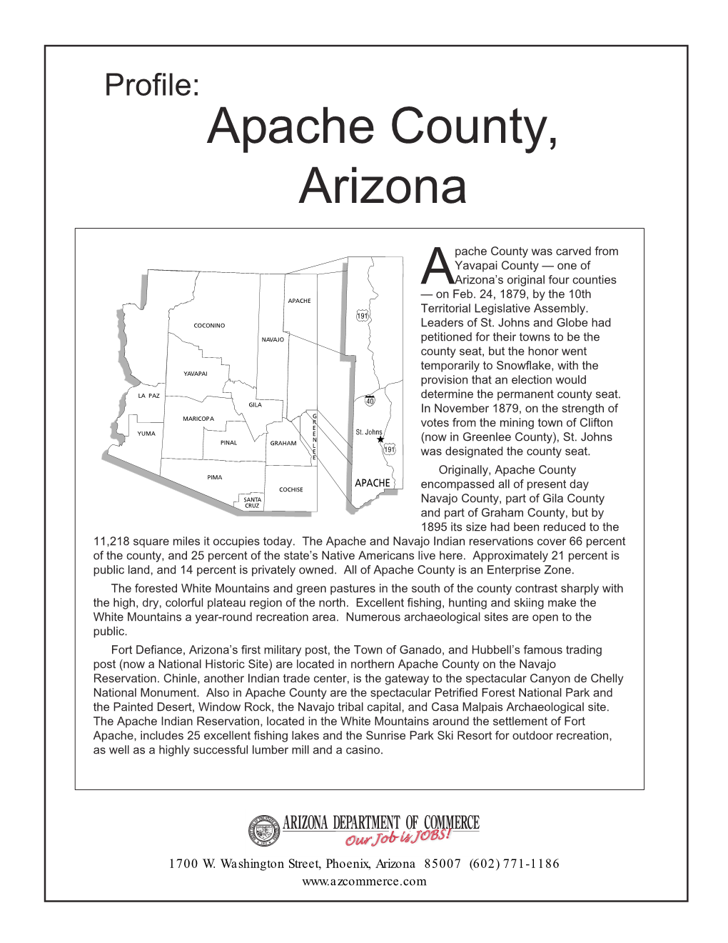 Apache County Was Carved From