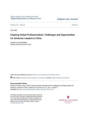 Challenges and Opportunities for American Lawyers in China