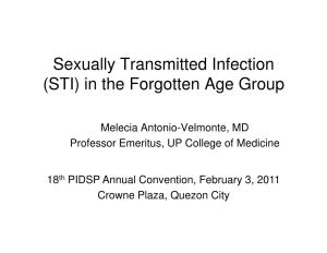 Sexually Transmitted Infection (STI) in the Forgotten Age Group