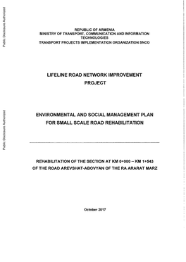 Project Environmental and Social Management Plan