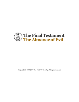 The Almanac of Evil