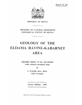 Geology of the Eldama Ravine-Kabarnet Area