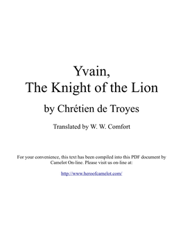 Yvain, the Knight of the Lion by Chrétien De Troyes