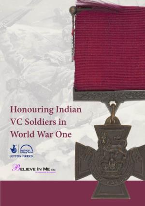 Honouring Indian VC Soldiers in World War One