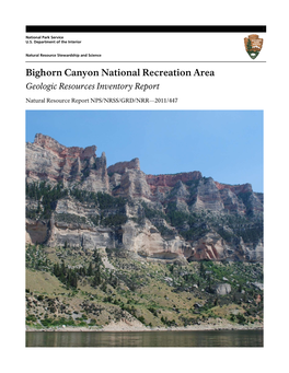Geologic Resources Inventory Report, Bighorn Canyon National