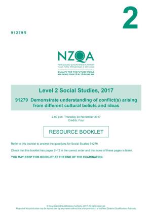 Level 2 Social Studies (91279) 2017