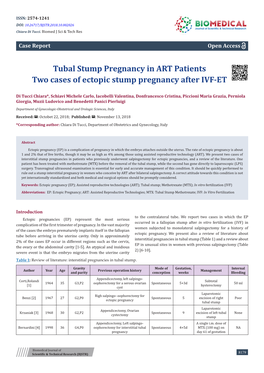Tubal Stump Pregnancy in ART Patients Two Cases of Ectopic Stump Pregnancy After IVF-ET