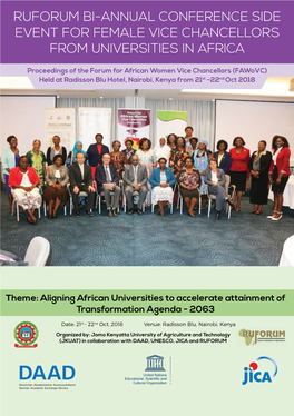 Ruforum Bi-Annual Conference Side Event for Female Vice Chancellors from Universities in Africa