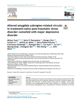 Altered Amygdala Subregion-Related Circuits in Treatment-Naïve Post-Traumatic Stress Disorder Comorbid with Major Depressive Disorder