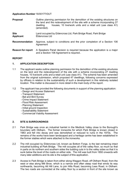 Application Number 16/00177/OUT Proposal Outline Planning