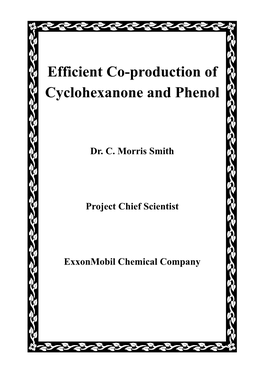 Efficient Co-Production of Cyclohexanone and Phenol