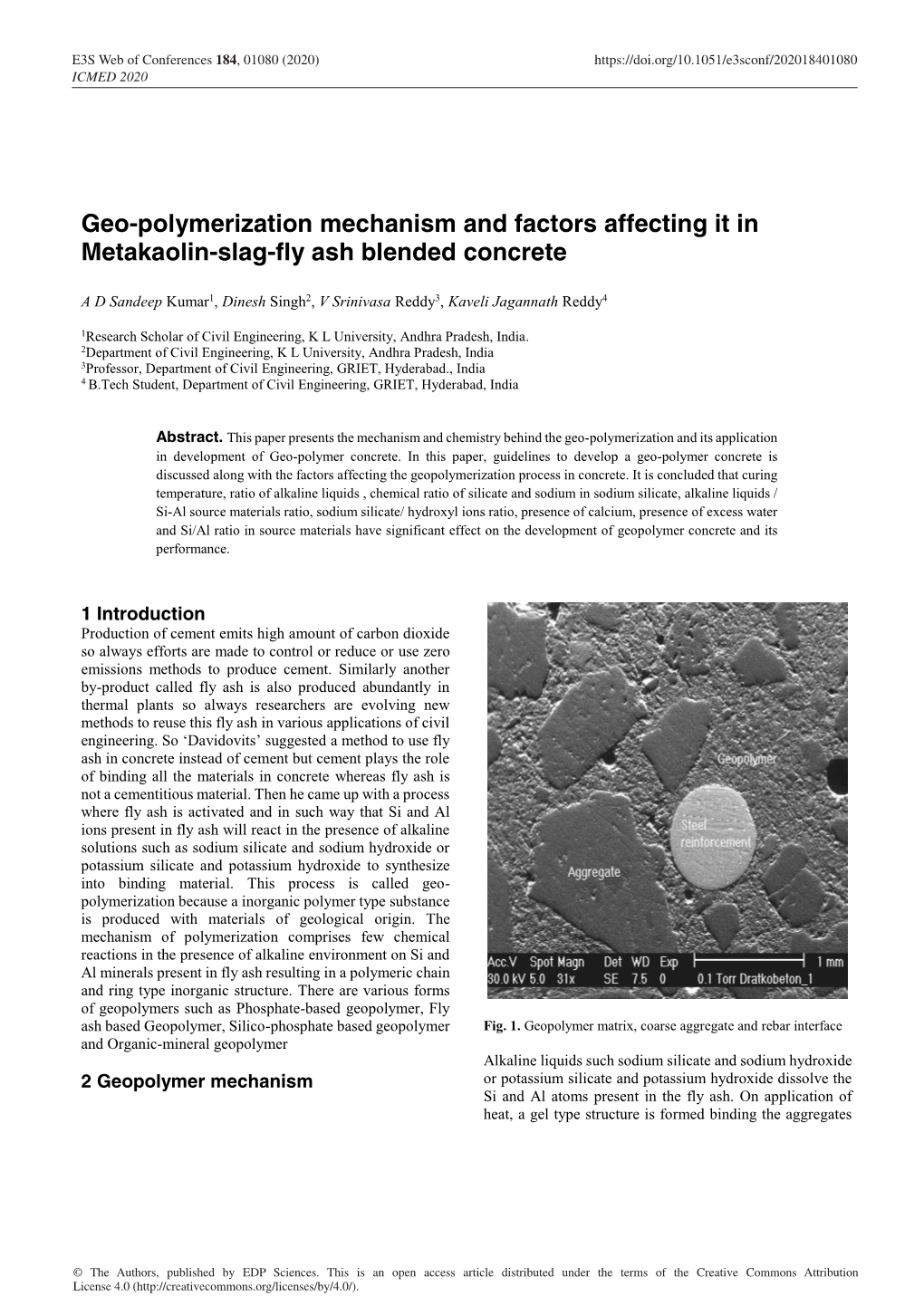 Geo-Polymerization Mechanism And Factors Affecting It In Metakaolin ...