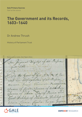 The Government and Its Records, 1603–1640