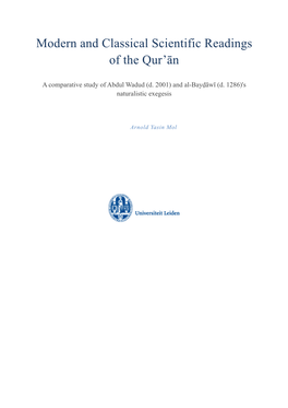 Modern and Classical Scientific Readings of the Quran-Amol Final Publ