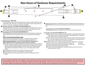 Non-Hours and Hours of Darkness Requirements