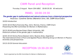 CWM Panel and Reception