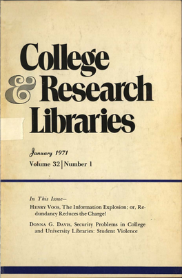College and Research Libraries Computers and Rate Only Two Brief Notices, and the Scarecrow Press, 1969