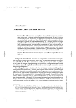 Hernán Cortés Y La Isla California