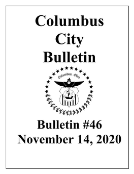 Bulletin #46 November 14, 2020
