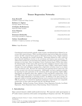 Tensor Regression Networks