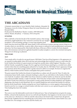 THE ARCADIANS a Fantastic Musical Play in 3 Acts: Book by Mark Ambient, Alexander M