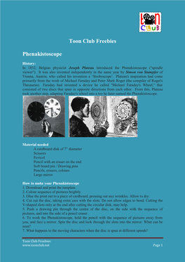 Toon Club Freebies Phenakistoscope