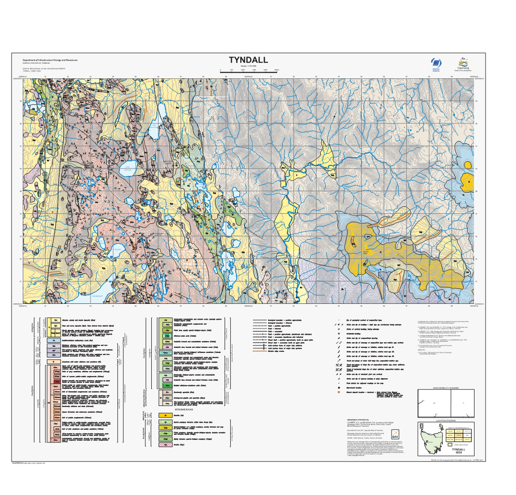 TYNDALL Scale: 1:25 000 DIGITAL GEOLOGICAL ATLAS 1:25 000 SCALE SERIES 0 500 1000 1500 2000 2500M TYNDALL, SHEET 3835