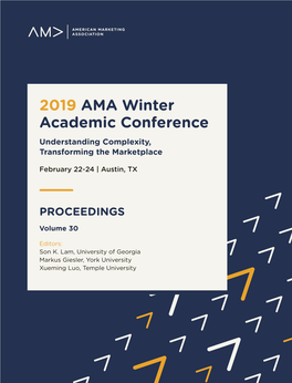 2019 AMA Winter Academic Conference Reviewers